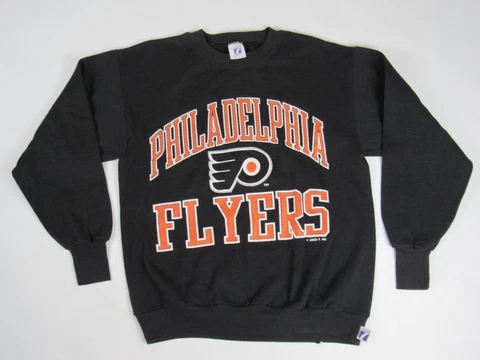 Vtg 90s Philadelphia Flyers Logo 7 NHL Crewneck Sweatshirt Graphic Men's Sz M Cover