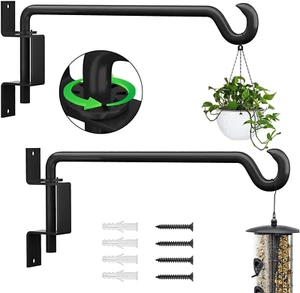10 Inch Hanging Plant Holder, Wall Plant Hanger, Plant Hangers Outdoor, Swivel P - Picture 1 of 17