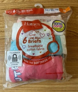 HANES GIRLS LOW RISE BRIEF SIZE 8 NEW IN PACKAGE TAG FREE 100% COTTON - Picture 1 of 2