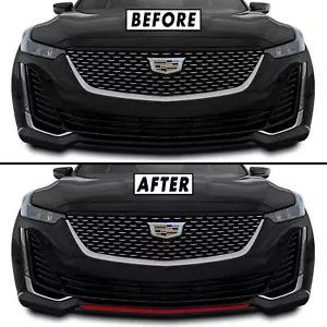 Superposición Redout Blackout para labio del parachoques delantero Cadillac CT5 2020+ - Imagen 1 de 4