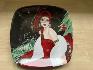 Placa coleccionable Art Deco de 1920 estilo Navidad 2009 exhibición - Imagen 1 de 2