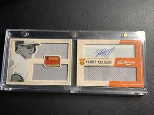 manny machado 2013 panini americas pastime booklet patch auto /99