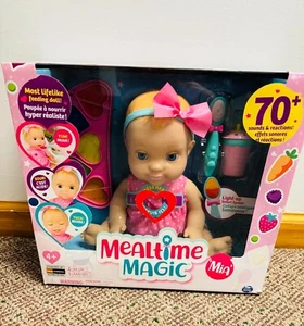 NEW!!! Mealtime Magic 'Mia' Interactive Feeding Baby Doll - Picture 1 of 4
