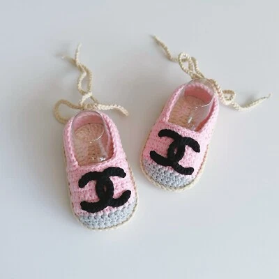 Crochet Baby Espadrilles, Infant Espadrilles, Crochet Baby Shoes, 3-6M - Изображение 1 из 2