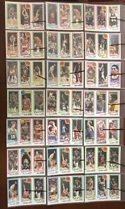 (21) 1980-81 Topps Basketball Perforated Panel Card Lot Rookies & Stars 63 Cards
