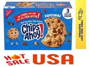 CHIPS AHOY! Chocolate Chip Cookies, Family Size (3 pk.) FRESH FREE SHIP - Picture 1 of 7