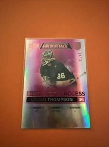 2021-22 Credentials Debut Ticket Access Pink /49 Logan Thompson #72 Rookie RC - Picture 1 of 2