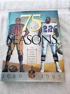 NFL 75 SIGNED BOOK Emmitt Smith Sammy Baugh - Picture 1 of 2