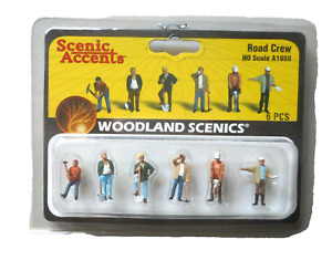 RTP Woodland Scenics HO Scale Road Crew #A1859 PAINTED 1/87  6 MEN READY TO WORK