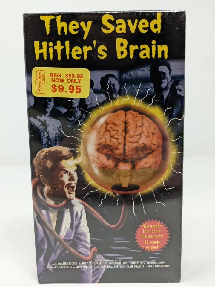 They Saved Hitler's Brain (1968) VHS Vintage Horror NEW Rhino Hime Video Sealed - Image 1 of 4