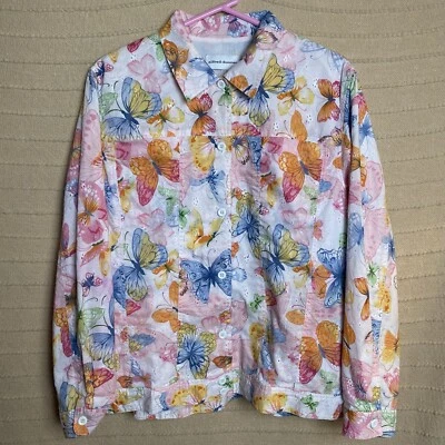 Cazadora Alfred Dunner Mujer Multicolor Ojales Mariposa Artística Grandmacore Kitsch Foto 1 de 4