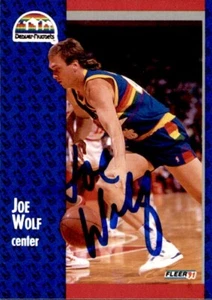 Joe Wolf 1991-92 Fleer #55 Denver Nuggets Autographed Signed Basketball Card - Picture 1 of 2