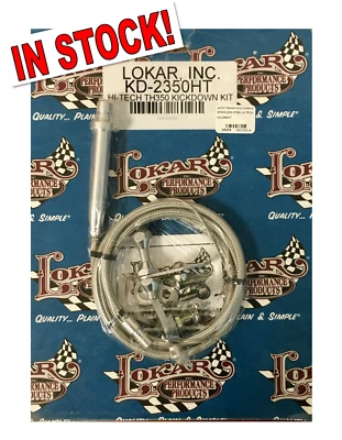 Lokar Stainless Steel Housing Auto Trans Kickdown Cable Kit KD-2350HT GM TH-350 - Image 1 of 4