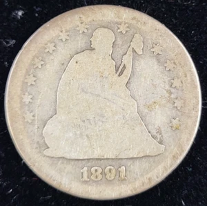 1891-S Seated Liberty Quarter US Mint 25C Coin 90% Silver - Picture 1 of 2