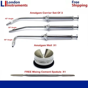 Dental Non Slip Well Pot Basin Mixing Cement Spatula & Amalgam Carrier Gun Lab - Picture 1 of 6