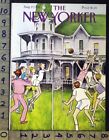 1981 SPORT VOLLEYBALL DECOR HOUSE CHARLES SAXON ART NEW YORKER COVER FC648 