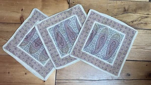 3 Pottery Barn Earth Tones And Red Blue Cotton Paisley Decorative Pillow Covers - Picture 1 of 6
