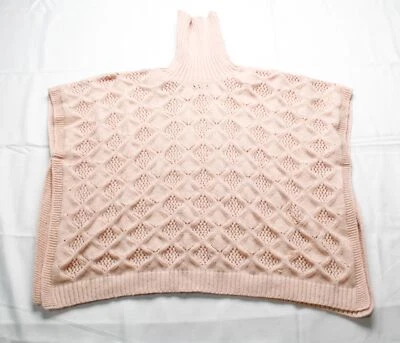 Poncho para mujer Lauren Conrad tejido cuello alto IW4 rosa talla única Foto 1 de 4