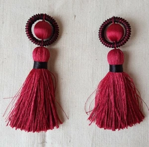 PASSAMENTERIA ONDE 1 PAIO POMPON FRANGIA PALLA COLORE ROSSO REF 101PPBR - Foto 1 di 3