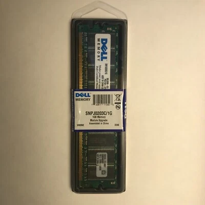 NEW Dell 1 GB DIMM 400 MHz PC3200  DDR Memory (SNPJ0203C/1G) factory sealed - Image 1 of 4