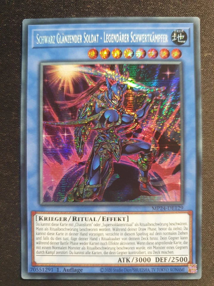 Yu-Gi-Oh! MP24-DE129 Schwarz Glänzender Soldat Legendärer Schwertkämpfer NM 1st - Bild 1 von 1
