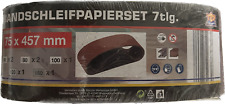 Top Craft Bandschleifpapierset 7tlg.  75 x 457 mm  Körnungen: 60-150 NEU