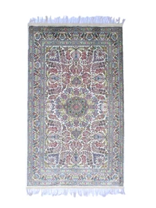 Antique Carpet Rug Traditional Floral Oriental Handmade China 3x5 Cream Home - Picture 1 of 7