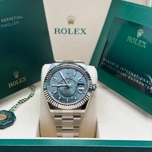 Rolex Sky-Dweller 2025 Mint Green Dial Oyster Bracelet - Fluted Bezel 42MM Steel - Picture 1 of 8
