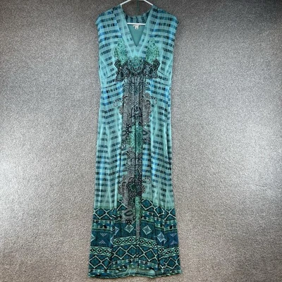 Vestido para mujer World Unity talla grande verde a rayas cachemir sin mangas pulóver Foto 1 de 4