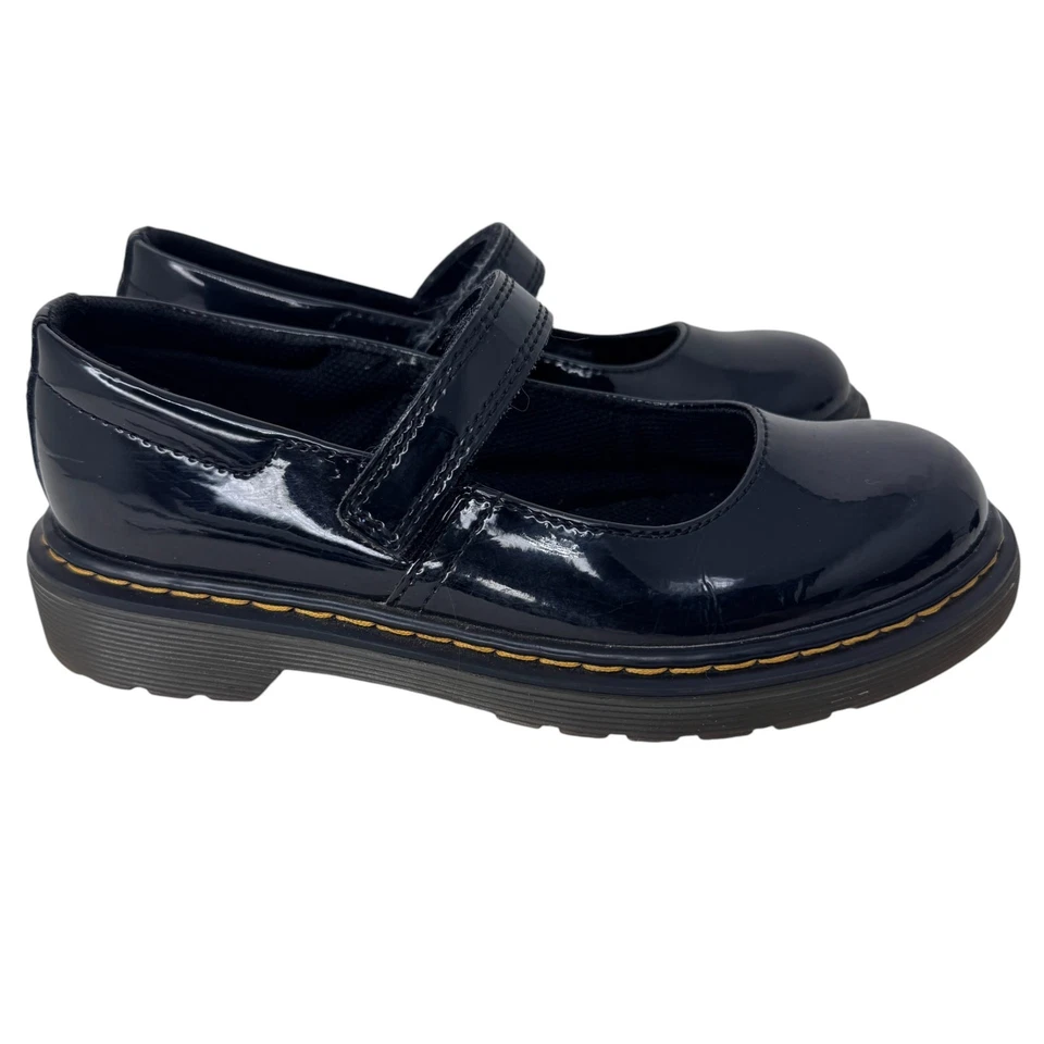 Dr. Martens Maccy Mary Jane Shoes Kids 2 Black Patent Leather Air Cushioned Sole - Image 1 of 4