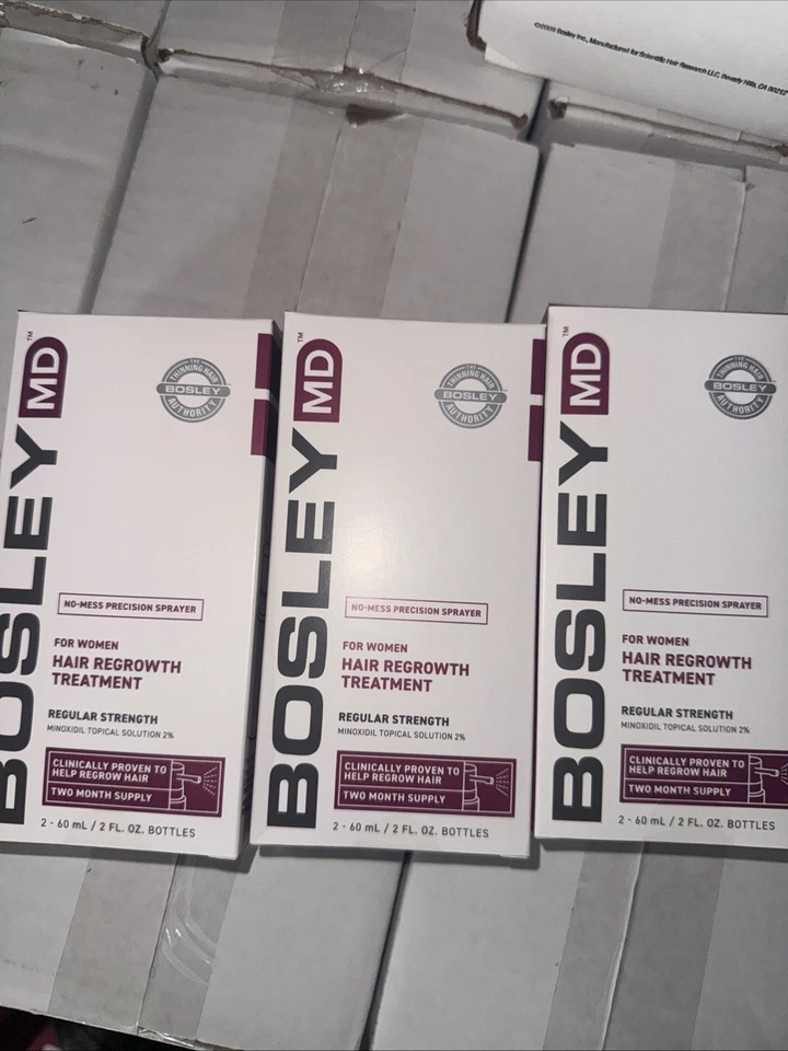 Bosley Md Hair Regrowth Treatment For Women. 2oz -  Pack of 3 Exp2024 - Image 1 of 3