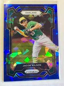 Athletics Jacob Wilson Mint 2024 Panini Prizm Blue Ice Prizm Rookie Card RC #237 - Picture 1 of 1