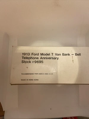 Vintage 1981 ERTL Ford 1913 Model T Van Bank Bell Telephone 70th Anniversary - Image 1 of 4