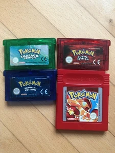 GBA Pokemon Esmeralda / Rubí / Zafiro / GB Pokemon Rojo - NOE Alemán (Auténtico) - Imagen 1 de 15