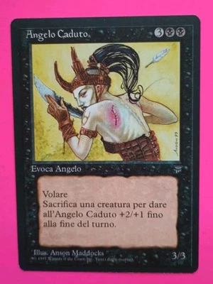 Magic the Gathering MTG Legends FBB FALLEN ANGEL  LP/EX  ITALIAN U 1995! - Image 1 of 4