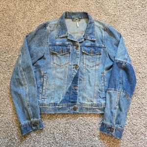 Free People Giacca Donna Rumors Denim Blu Misto Cotone Taglia Large - Foto 1 di 9