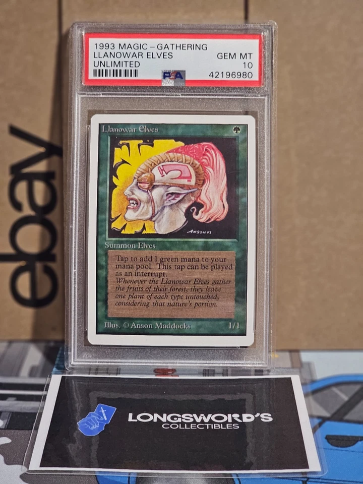 MTG - Llanowar Elves - 1993 Unlimited - PSA 10 - Graded - Image 1 of 2