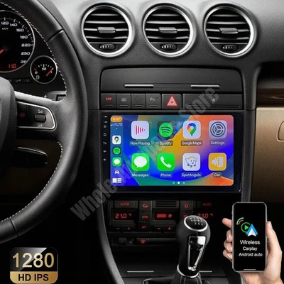 For 2000-2009 Audi A4 Apple Carplay Radio Stereo Android 15 GPS NAVI W/Camera Foto 1 de 4