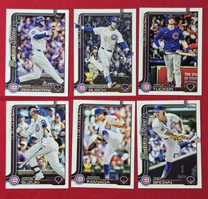 2025 Topps Series 1 & 2 CHICAGO CUBS 23-card Team Set- Crow-Armstrong Tucker - Picture 1 of 2