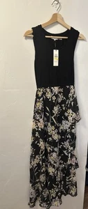 calvin klein dress medium new Black/floral - Picture 1 of 5