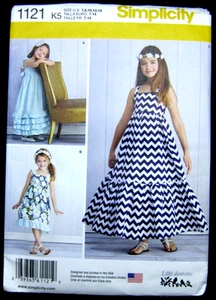 Simplicity Pattern Girl's Pullover Dresses SZ: 7, 8, 10, 12, 14 #1121 uncut - Bild 1 von 7