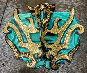 Lucha Libre Damen Pro Grade Maske Grün Gold - Bild 1 von 3