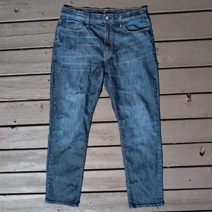 Lucky Brand Men's 36x34 Blue Jeans 221 Original Straight Denim Classic Whiskered - Picture 1 of 12