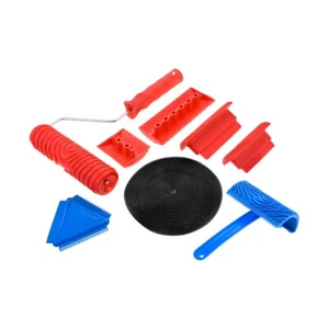 8 x Wood Grain Painting Tool Set with Handle DIY Rubber Wood Grain Tool For Wall - Picture 1 of 8