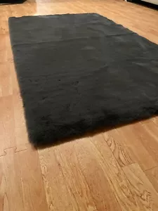 UGG Decorative Floor Rug 3’ X 5’ Dark Gray Grey Soft Touch - Picture 1 of 3