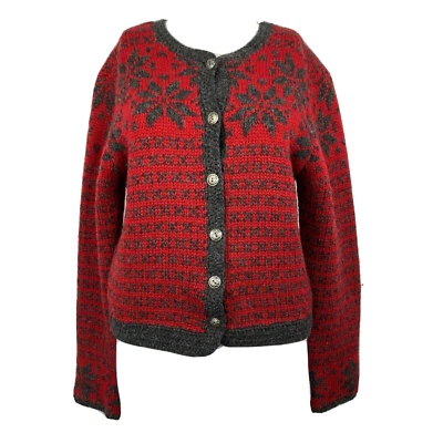 American Eagle Cardigan Womens Sz M Vintage Fair Isle Wool Button Up Sweater - Image 1 of 4