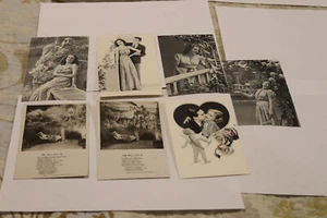 Vintage Lot of 7 Postcards featuring Ladies 2 with "Holy City" lyrics, unposted - Picture 1 of 5