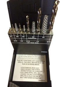 58510 Norseman / Viking SPRSQ3 10pc Screw Extractor Set Left Hand Bits NEW - Picture 1 of 2