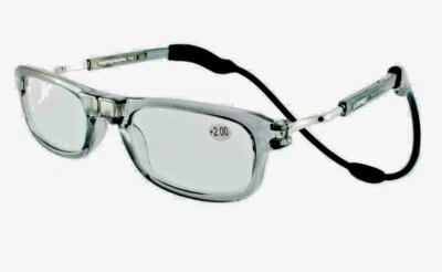 LOOPIES hochwertige grau photochrome/Sonnenleser magnetische Lesebrille