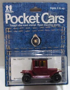 1974 Tomy Pocket Cars 1915 Model T Ford Coupe No. 112-F11, Mint in Pack - Picture 1 of 1